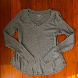 Grey waffle long sleeve